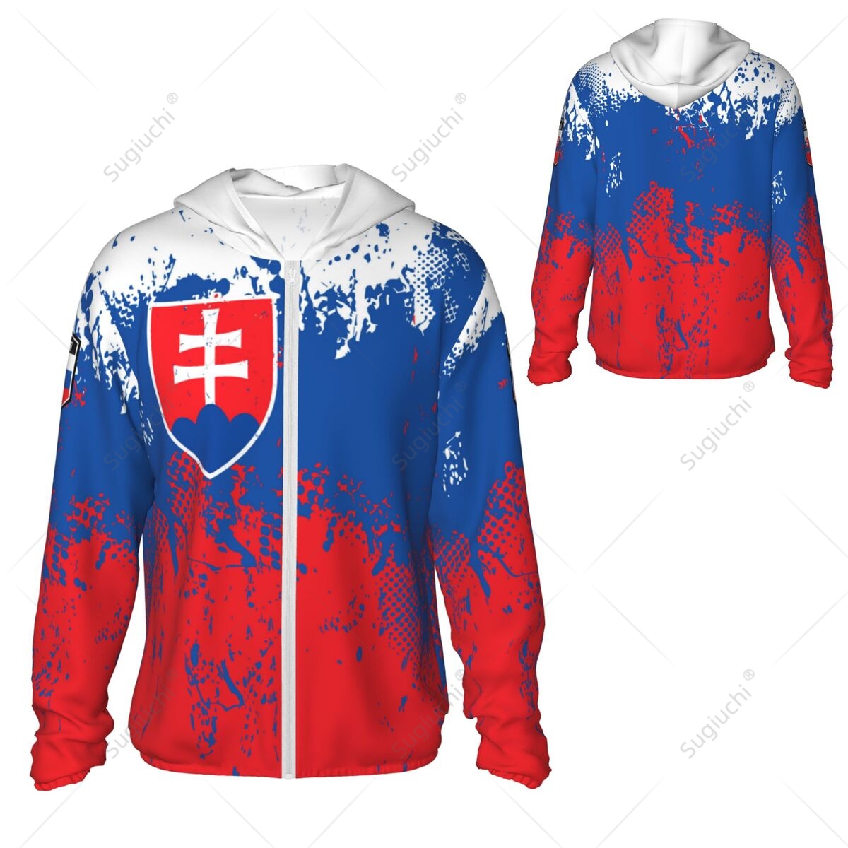 Fishing Hoodie - Slowakei Flagge Sonnenschutz Hoodie Sonnenschutz Kleidung