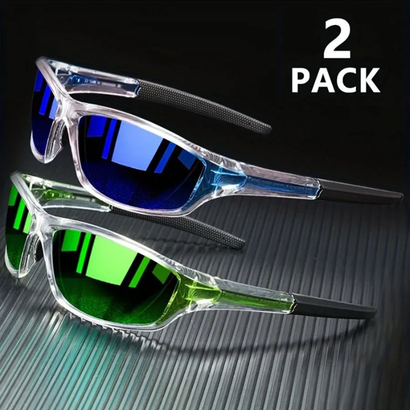 Fishing Sunglasses Polarized - 1/2 Stück Sportsonnenbrille für Herren, Leichte