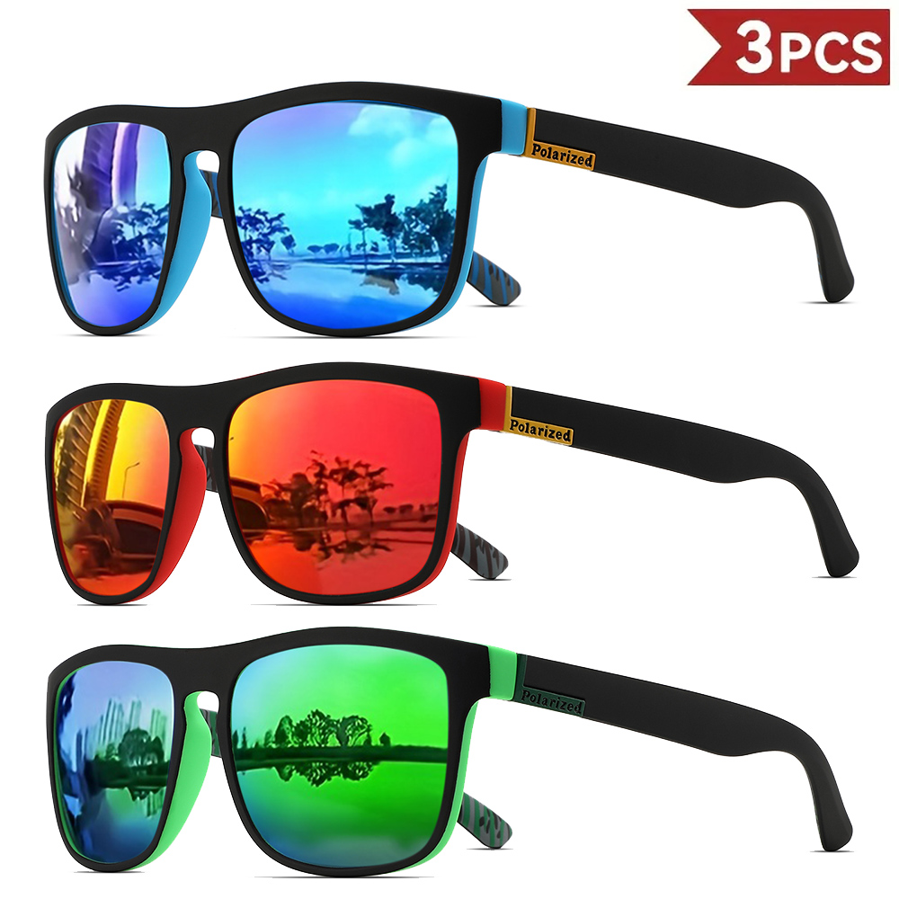 Fishing Sunglasses Polarized - 1/2/3 Stück Klassische Quadratische Polarisierte Sportsonnenbrille