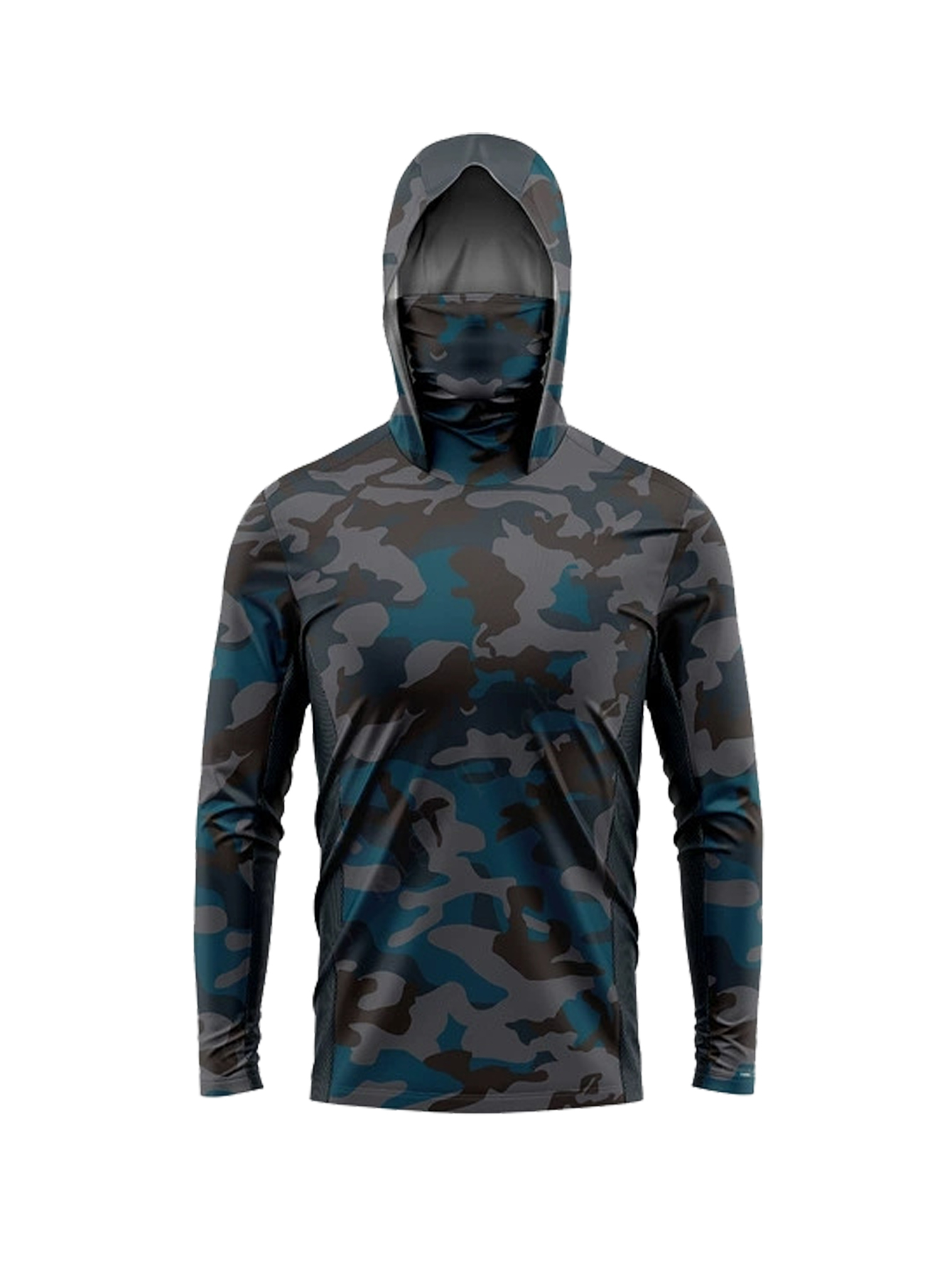 Fishing Hoodie - UPF50+ Sonnenschutz Herren Angel-Hoodie Dunkler Ozean