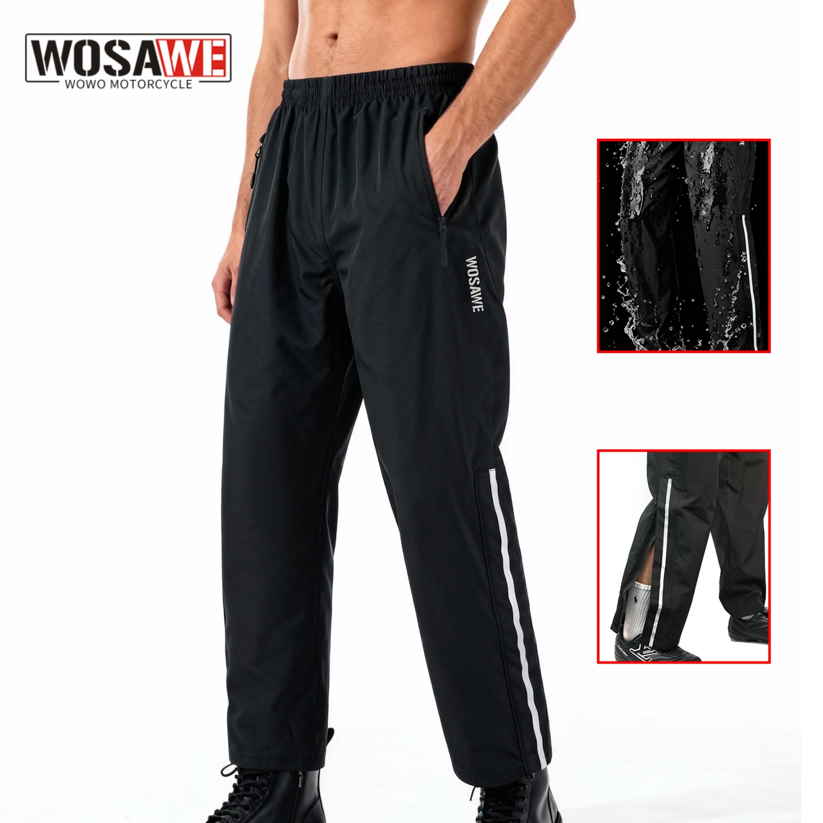 Fishing Rain Suit - WOSAWE Motorrad Motorrad Regenfeste Einzelhose Wasserdicht