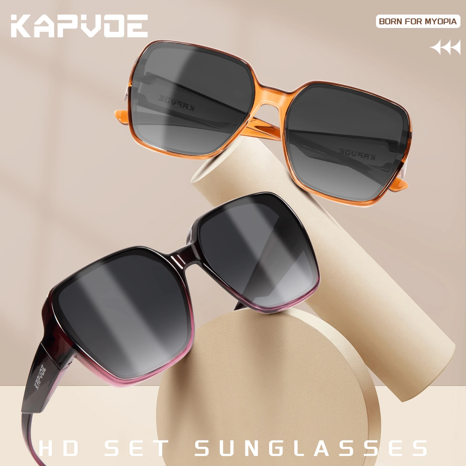 Fishing Sunglasses Polarized - Kapvoe Überzieh-Sonnenbrille Übergroße Quadratische Polarisierte Brille