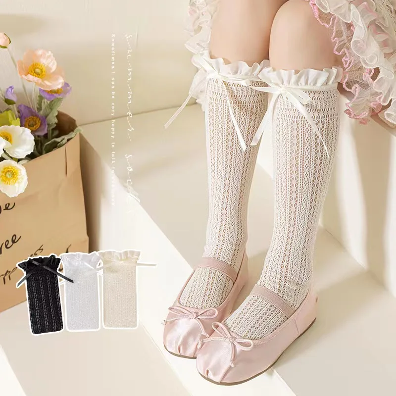 Fishing Socks - Mädchen Lange Röhre Spitze Strümpfe Süße