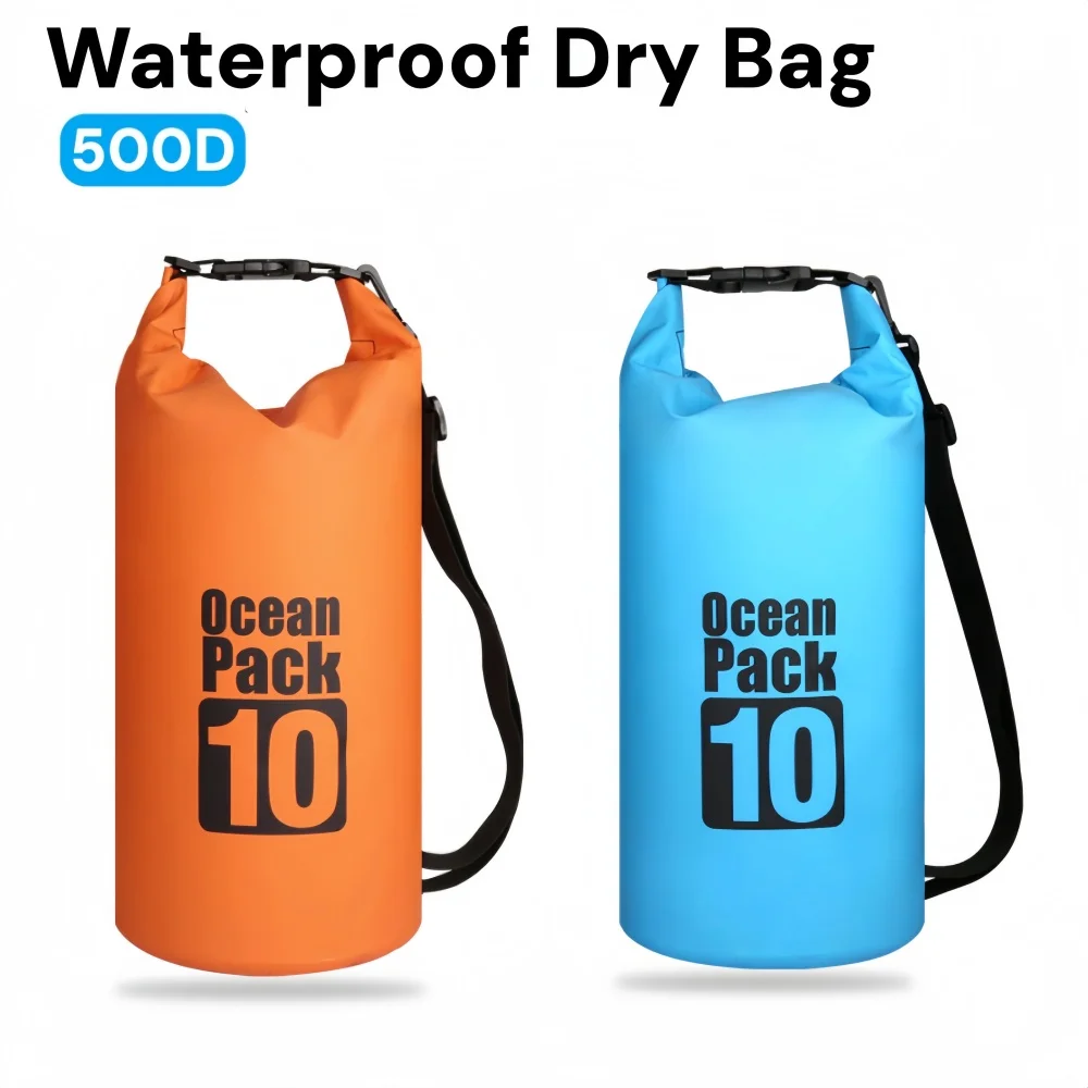 Fishing Bag Waterproof - 500D Wasserdichter Trockensack zum Schwimmen, Roll-Top-Trockentasche
