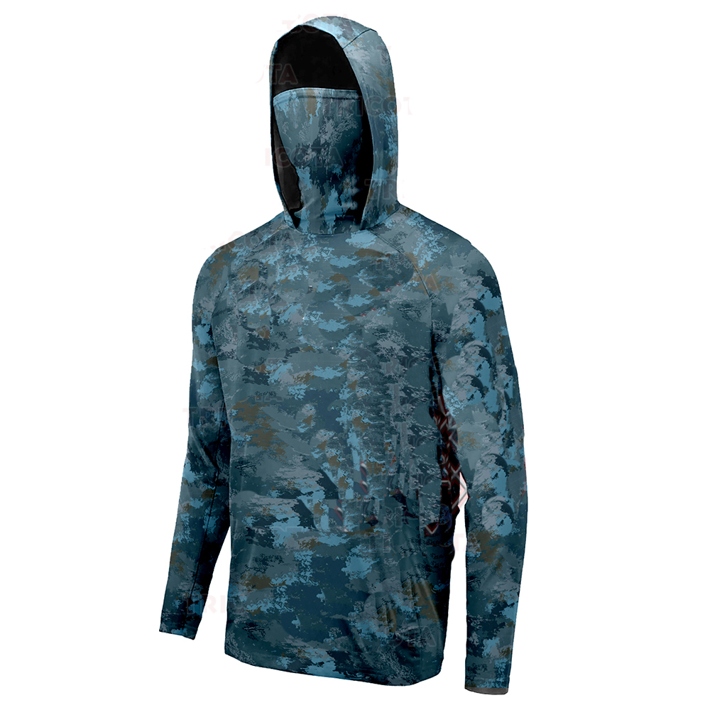 Fishing Hoodie - UPF 50 Angelhemd + Herren Angelhemd
