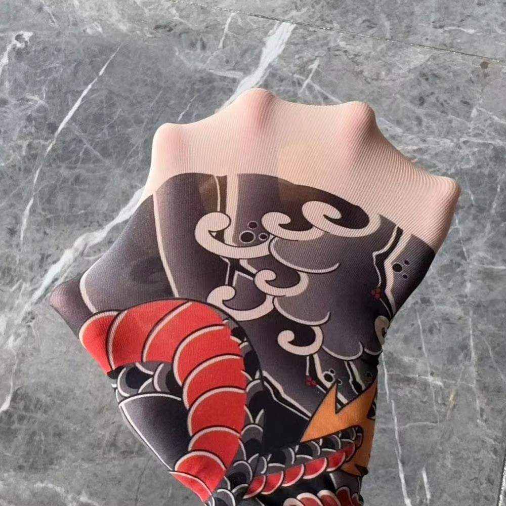 Ganzbeinige Fake-Tattoo-Strümp – Fishing Socks Bewertung und Preis