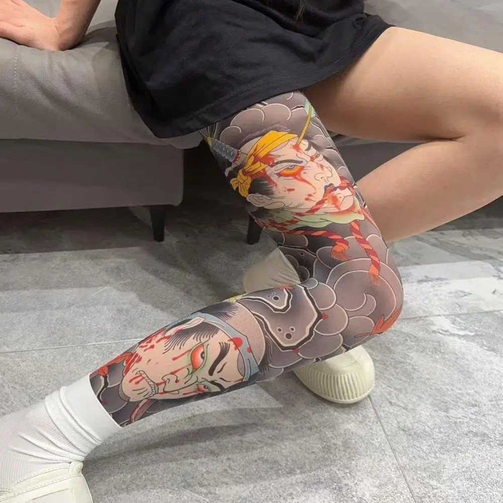 Ganzbeinige Fake-Tattoo-Strümp – Fishing Socks Bewertung und Preis