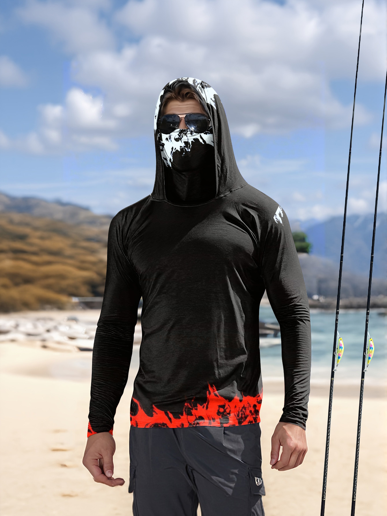 Herren Angelhemd mit Kapuze, l – Fishing Hoodie Bewertung und Preis