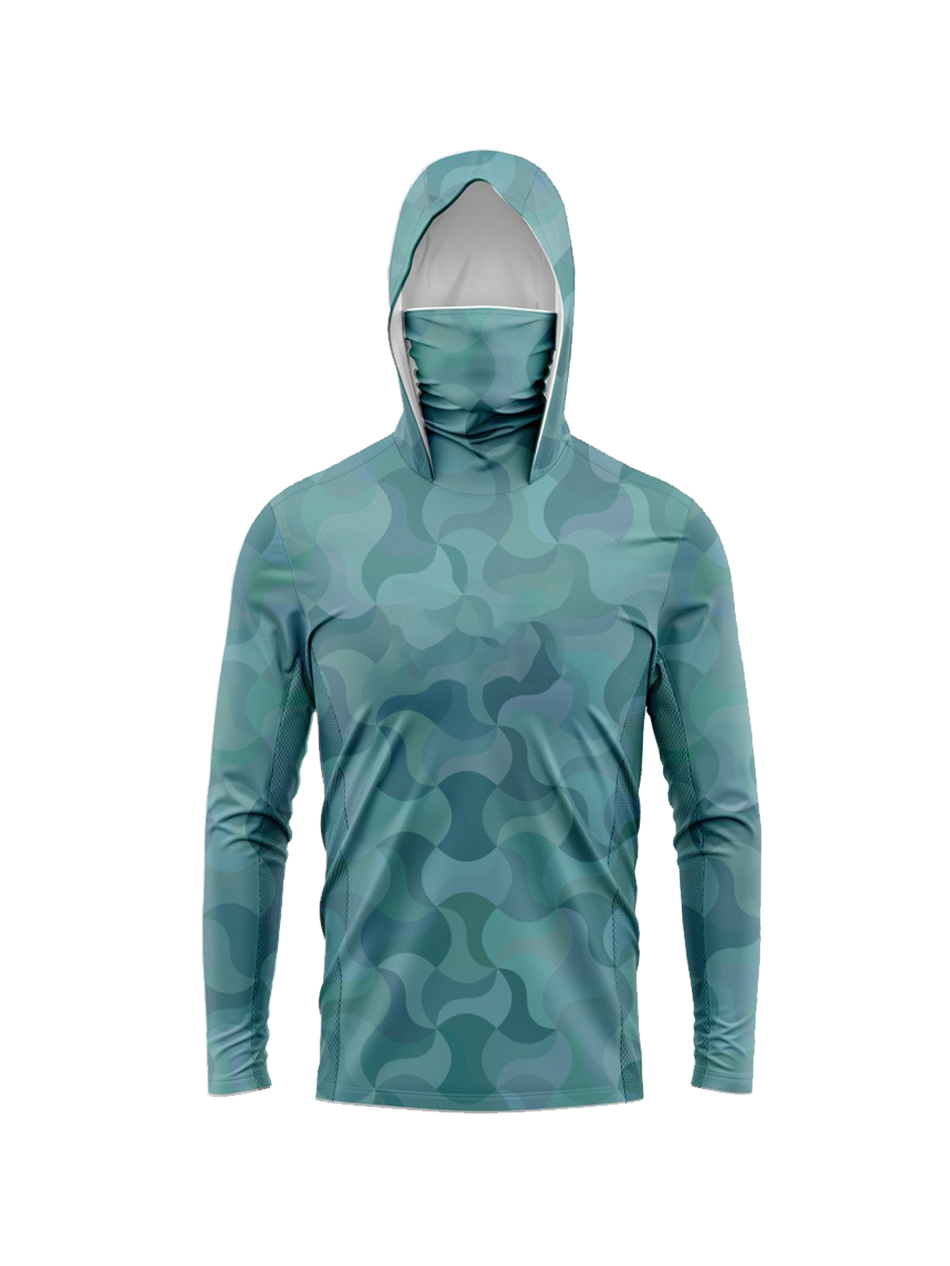 Dunkelcyan Terrain Line Camo H – Fishing Hoodie Bewertung und Preis
