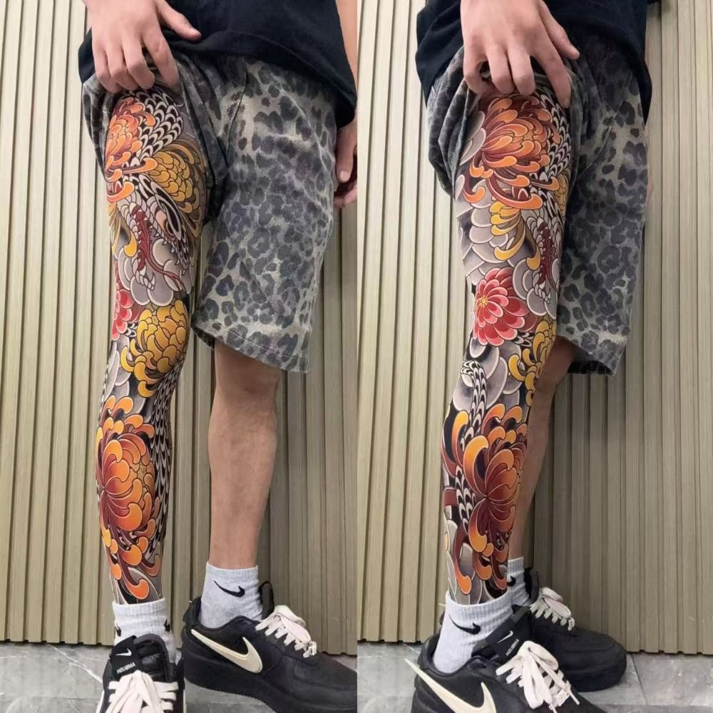 Volle Bein Fake Tattoo Socken  – Fishing Socks Bewertung und Preis