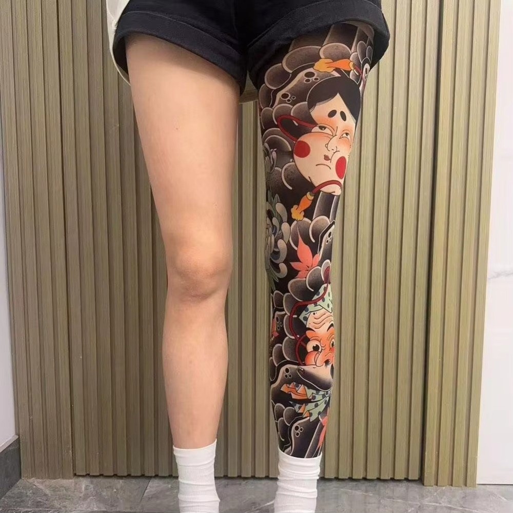 Volle Bein Fake Tattoo Socken  – Fishing Socks Bewertung und Preis