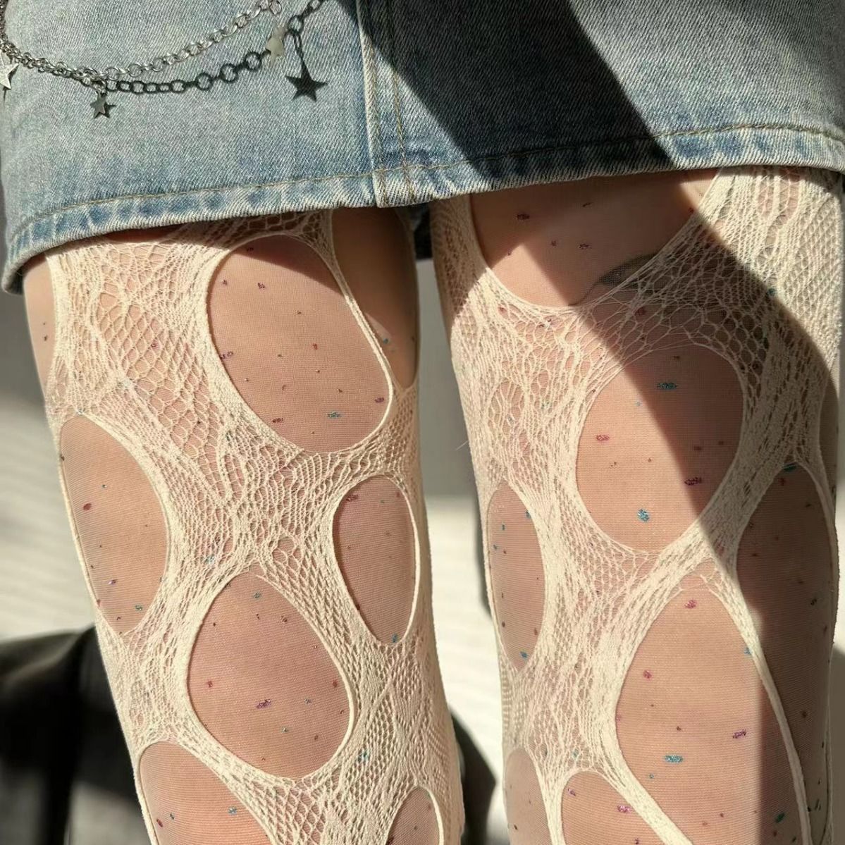 Sexy Punk Frauen Gebrochenes L – Fishing Socks Bewertung und Preis
